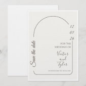 結婚式の案内カード - 現代的でシンプルなSave The Dateアーチ  招待状 (正面/裏面)