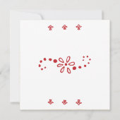 結婚式の案内カード「Save the date」 赤と金 招待状 (裏面)