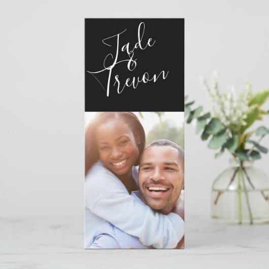 結婚式の案内写真カード セーブザデート (スタンド正面)