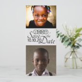 結婚式の案内写真カード セーブザデート (スタンド正面)