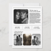 「結婚式の案内新聞 ウェスタンスタイル」 セーブザデート (裏面)