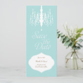 結婚式の案内 シャンデリア 縦型カード セーブザデート (スタンド正面)