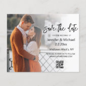 結婚式の案内QRコード写真　保存日付 チラシ (正面)