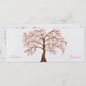 結婚式の桜の桜の長い招待状 招待状 (正面/裏面)