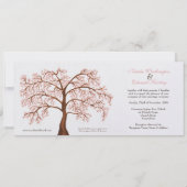 結婚式の桜の桜の長い招待状 招待状 (裏面)