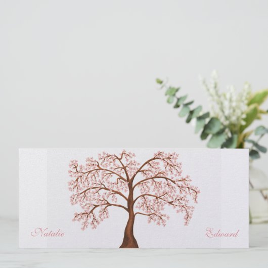 結婚式の桜の桜の長い招待状 招待状 (スタンド正面)