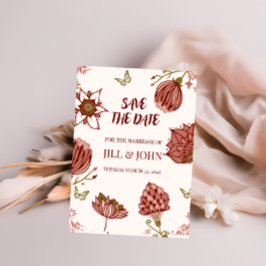 結婚式の植物画 Save the Date セーブザデート
