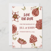 結婚式の植物画 Save the Date セーブザデート (正面)