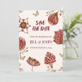 結婚式の植物画 Save the Date セーブザデート (スタンド正面)