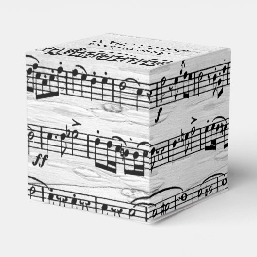 結婚式の楽譜　樺の木の背景 フェイバーボックス (裏面サイド)