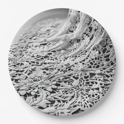 結婚式の標準的な紙皿 ペーパープレート (正面)