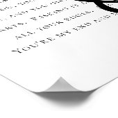 結婚式の歌詞、ミニマルセリフ書道 ポスター (角)