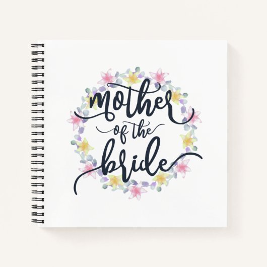 結婚式の母への呼びかけ カリグラフィー | ノートブック (正面)