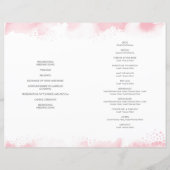 結婚式の水スタイリッシュ色赤面ピンク (裏面)