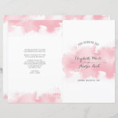 結婚式の水スタイリッシュ色赤面ピンク (正面/裏面)