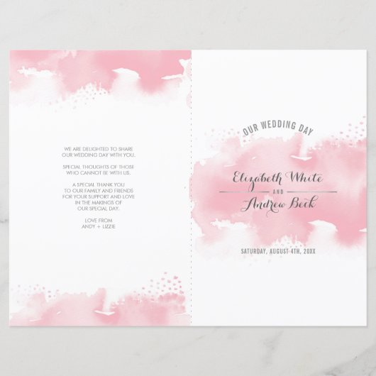 結婚式の水スタイリッシュ色赤面ピンク (正面)