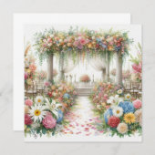 結婚式の水彩招待状 招待状 (正面/裏面)