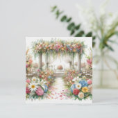 結婚式の水彩招待状 招待状 (スタンド正面)