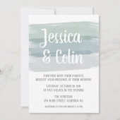 結婚式の水彩筆致招待状 招待状 (正面)