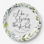 結婚式の準備中！ ブライズシャワー ペーパープレート (正面)