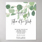 結婚式の父親の記念のしるし ポスター (正面)