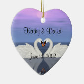 結婚式の白鳥 セラミックオーナメント (右)