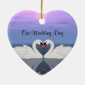 結婚式の白鳥 セラミックオーナメント (裏面)