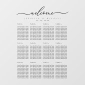 結婚式の着席表 テーブル番号へようこそ ウィンドウサイン (シート)