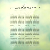 結婚式の着席表 テーブル番号へようこそ ウィンドウサイン (シート3)