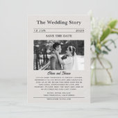 結婚式の知らせ 新聞での発表 Save the Date セーブザデート (スタンド正面)
