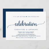 結婚式の祝いの後、素朴な秘密の結婚式が始まる 招待状 (正面/裏面)