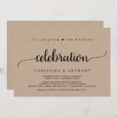 結婚式の祝賀会の後、クラフトが駆け落ちする 招待状 (正面/裏面)