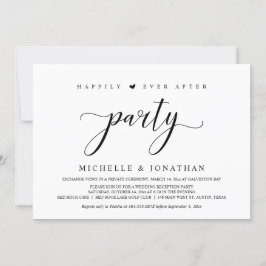結婚式の秘密の挙式、エレガントな披露宴パーティー 招待状