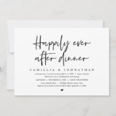 結婚式の秘密の挙式、ハッピーエンドのディナー 招待状 (正面)