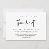 結婚式の秘密の挙式、私たちは結婚しました 招待状 (正面)