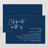 結婚式の秘密の祝い会、あなたたちと一緒にお祝いしましょう  Invita 招待状 (正面/裏面)