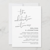 結婚式の秘密の祝い、祝賀会は続く 招待状 (正面)