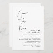 結婚式の秘密の計画、今がその時 招待状 (正面/裏面)