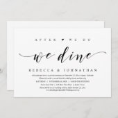 結婚式の秘密の誓い、その後食事をしようという招待状 招待状 (正面/裏面)