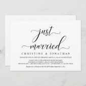 結婚式の秘密の誓い、エレガントな披露宴パーティーの招待状 招待状 (正面/裏面)