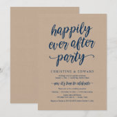 結婚式の秘密の誓い、ハッピーエバーアフターパーティーの招待状 招待状 (正面/裏面)