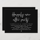 結婚式の秘密の誓い、ハッピーエバーアフターパーティー招待状 招待状 (正面/裏面)