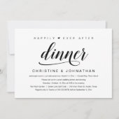 結婚式の秘密の誓い、ハッピーエバーアフター ディナー 招待状 (正面)