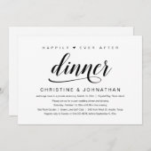 結婚式の秘密の誓い、ハッピーエバーアフター ディナー 招待状 (正面/裏面)