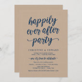 結婚式の秘密の誓い、ハッピーエバーアフター パーティーの招待状 招待状 (正面/裏面)