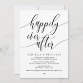 結婚式の秘密の誓い、ハッピーエバーアフター パーティー 招待状 (正面)