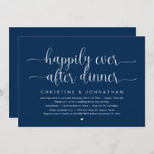 結婚式の秘密の誓い、ハッピーエンドのディナー 招待状 (正面/裏面)