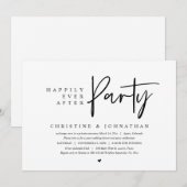 結婚式の秘密の誓い、ハッピーエンドパーティー 招待状 (正面/裏面)