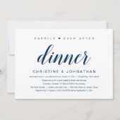 結婚式の秘密の誓い、幸せな結婚後のディナー招待状 招待状 (正面)