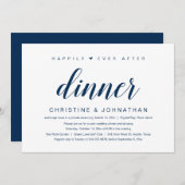 結婚式の秘密の誓い、幸せな結婚後のディナー招待状 招待状 (正面/裏面)